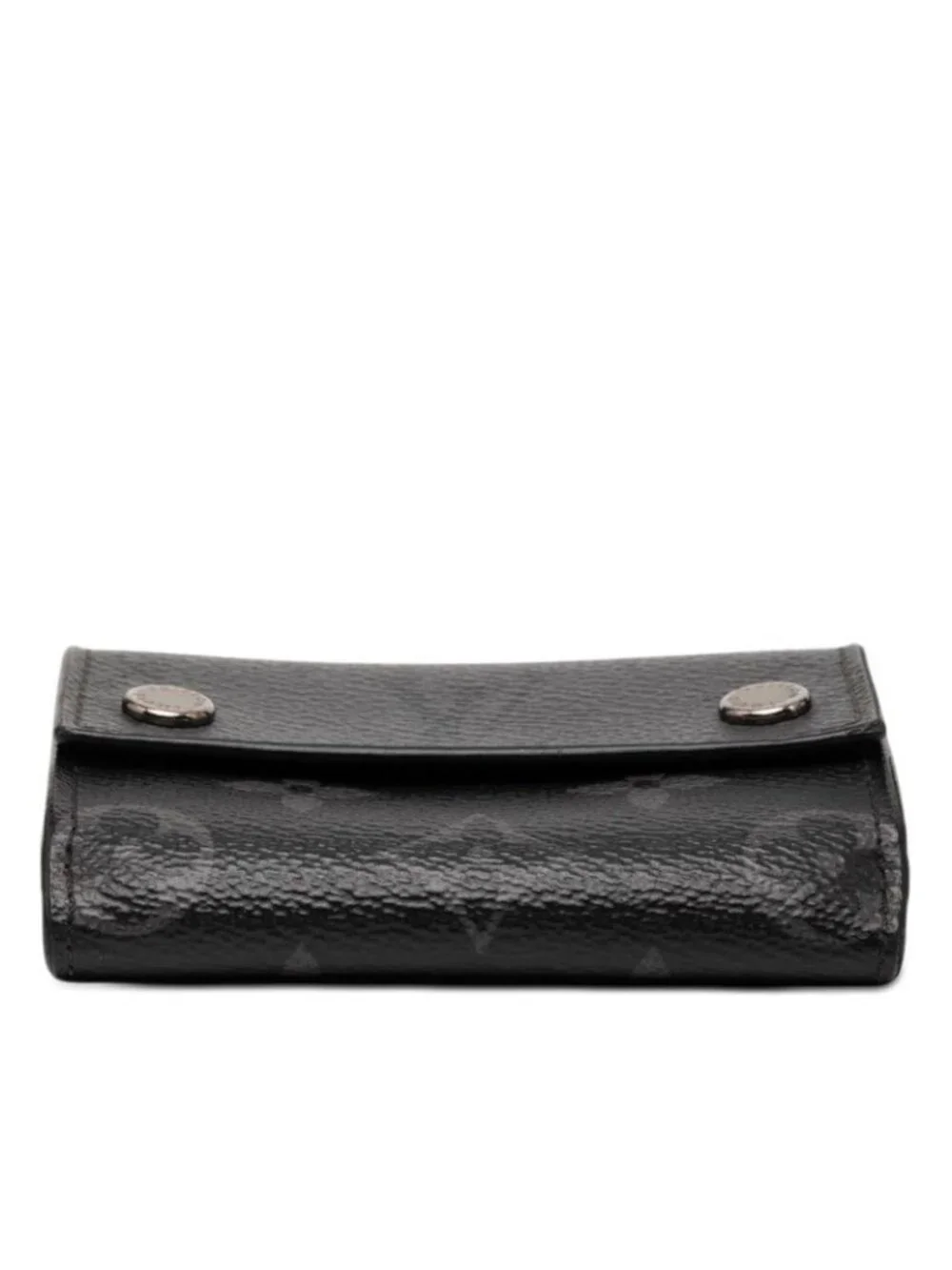 Louis Vuitton Monogram Eclipse Reverse Discovery Compact Wallet Trifold Gray